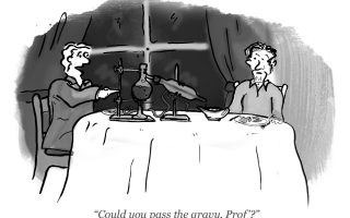 "Could you pass the gravy, Prof?"